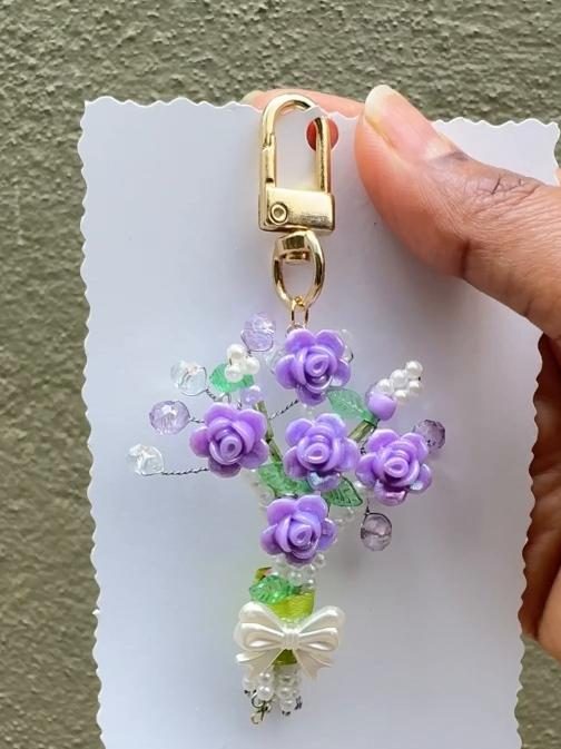 Amethyst Bouquet Charm