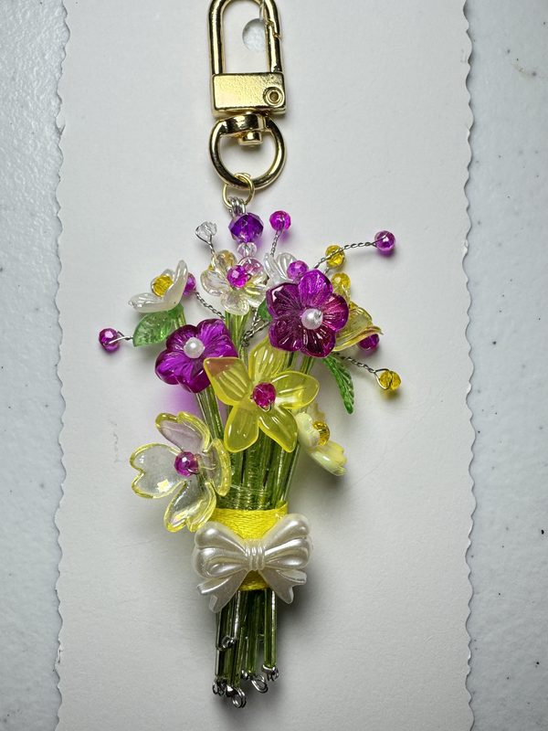 Fuchsia Sunbeam Charm — handmade by MeShanvi Studio