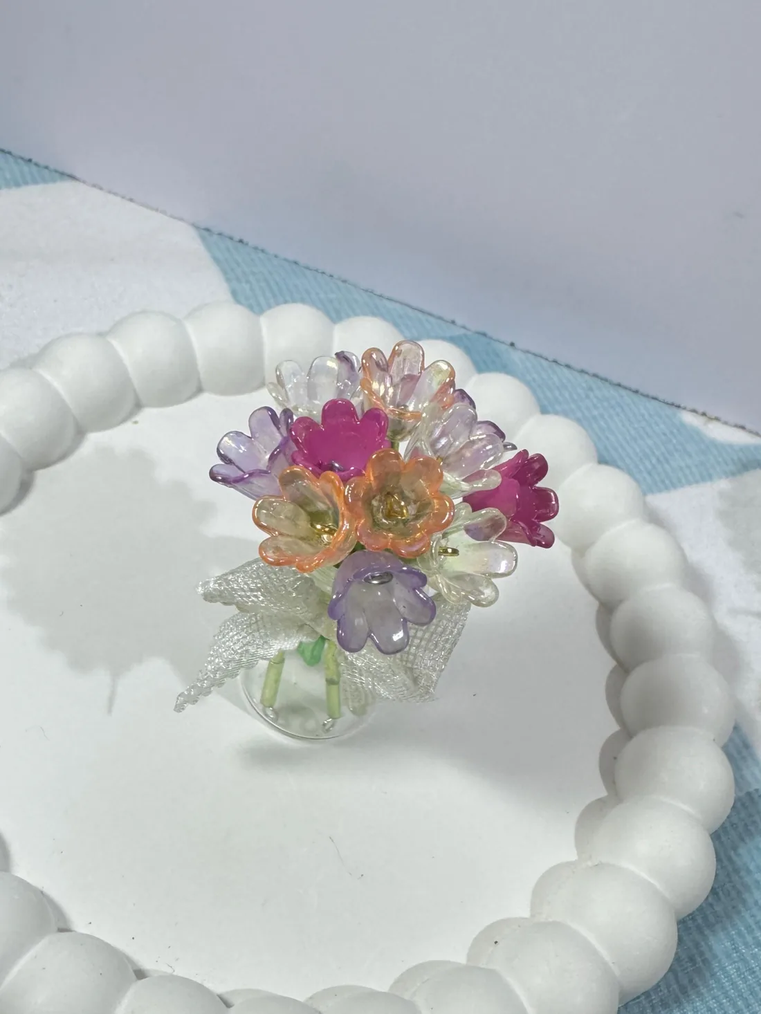 Garden Party Jar — handmade multicoloured flowers in a glass jar by MeShanvi Studio