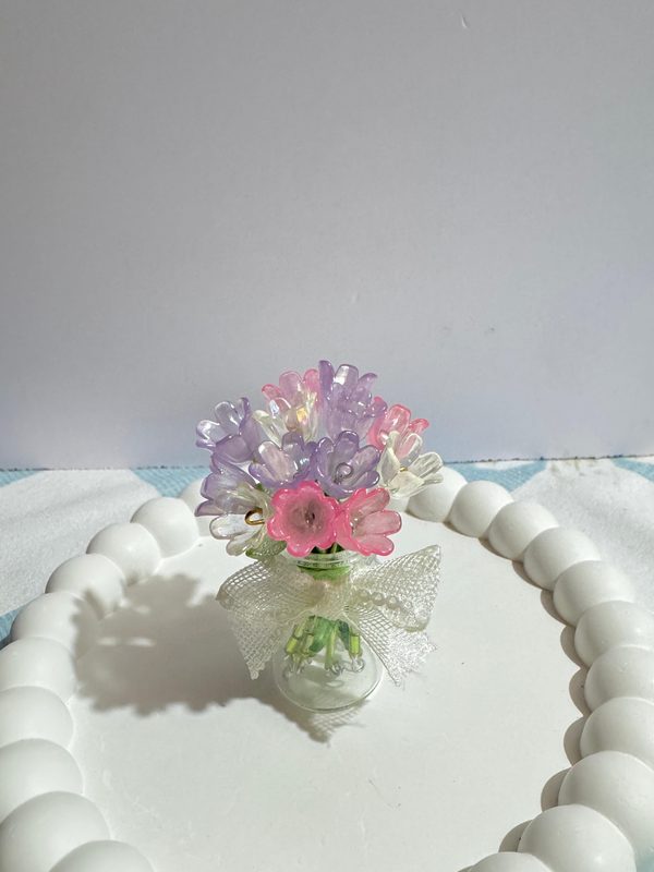 Violet Mist Jar — handmade lilac and lavender flowers in a glass jar by MeShanvi Studio